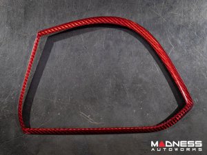 Alfa Romeo Giulia Speaker Frame Trim - Carbon Fiber - Red Candy